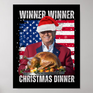 Vinnare jul Middag Humor Funny Trump X Poster
