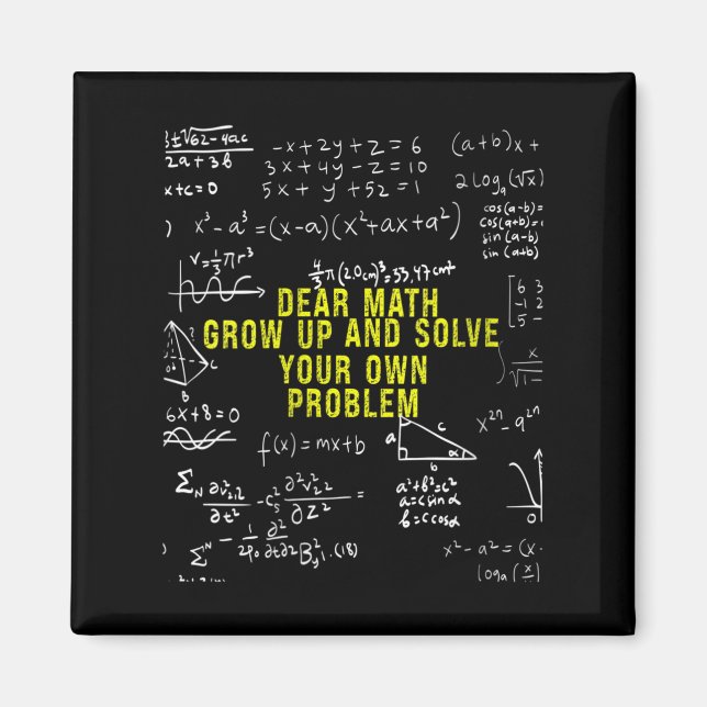 Vinnare, kära matematik, växa upp och lösa upp din magnet (Framsidan)