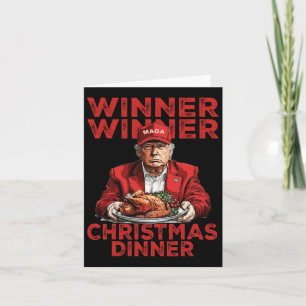 Vinnare på julmiddagstid - Tankfull Trump Sant Kort