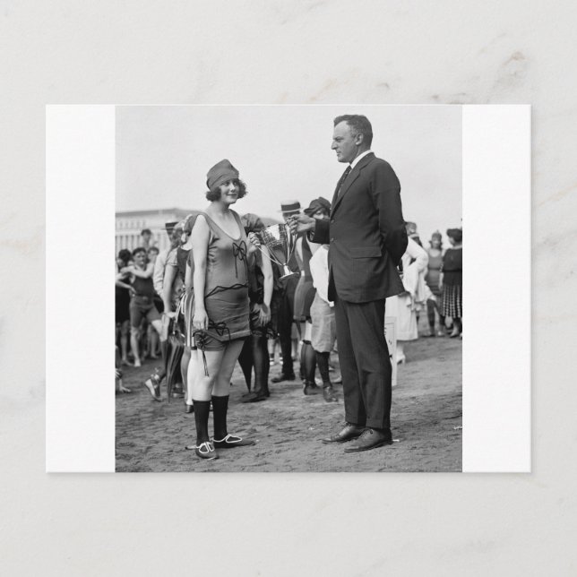 Vinnare på stranden, 1920-talet vykort (Framsida)