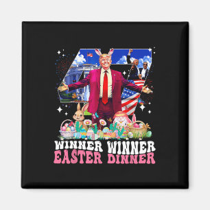 Vinnare Påskmiddag Trump Kanin Jakt Ägg Glad E Magnet