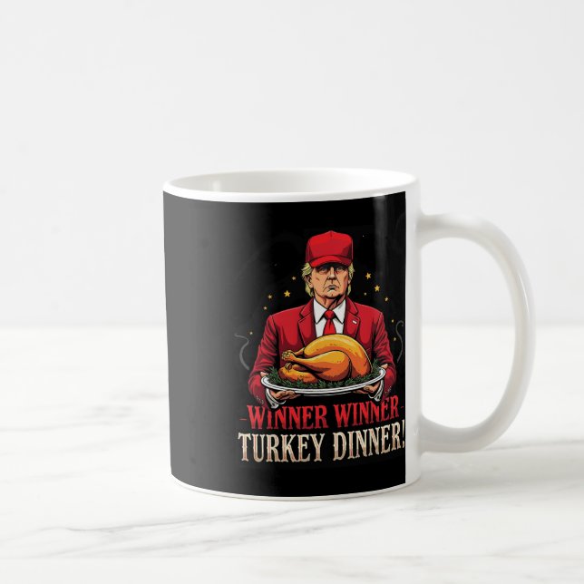 Vinnare, roligt, turkiskt middagsTrump Pjs Tack Kaffemugg (Höger)
