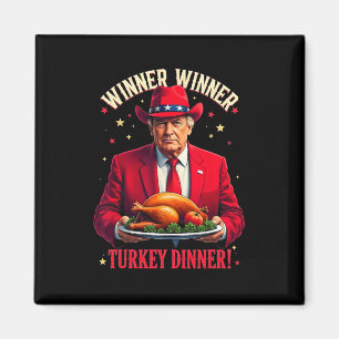 Vinnare, roligt, turkiskt middagsTrump Pjs Tack Magnet