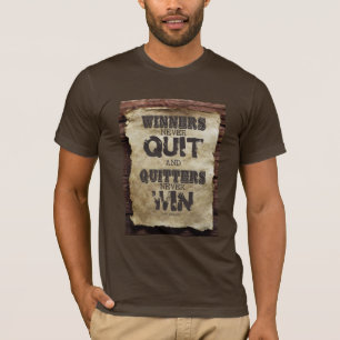vinnare slutar aldrig och kvittrar vinner aldrig t shirt