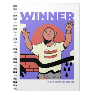 Vinnare som definierar mig anteckningsbok