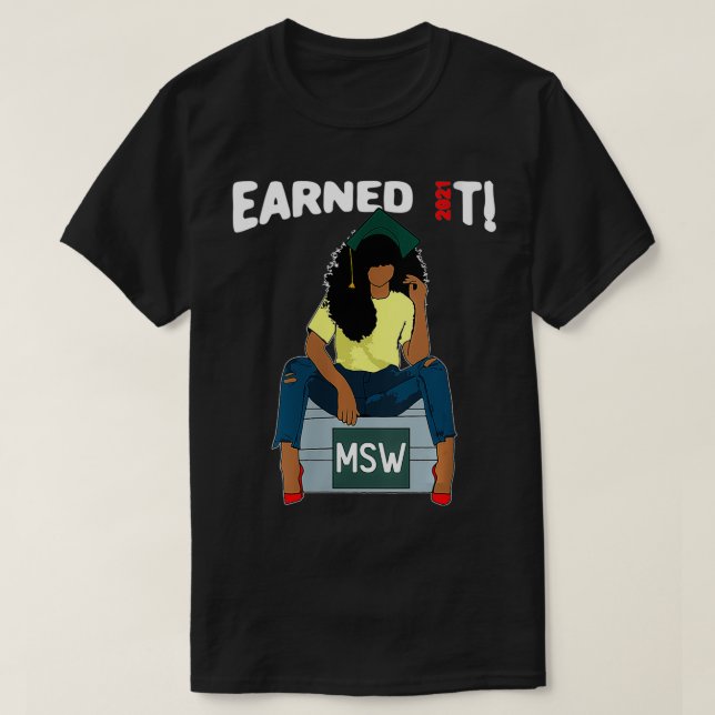 Vinnare som tjänat den som är mästare i Social arb T Shirt (Design framsida)
