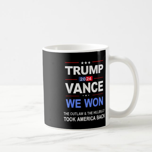 Vinnare Trump Vance Vi Vann Took Byck Amerika Keep Kaffemugg (Höger)