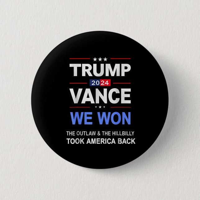 Vinnare Trump Vance Vi Vann Took Byck Amerika Keep Knapp (Framsida)