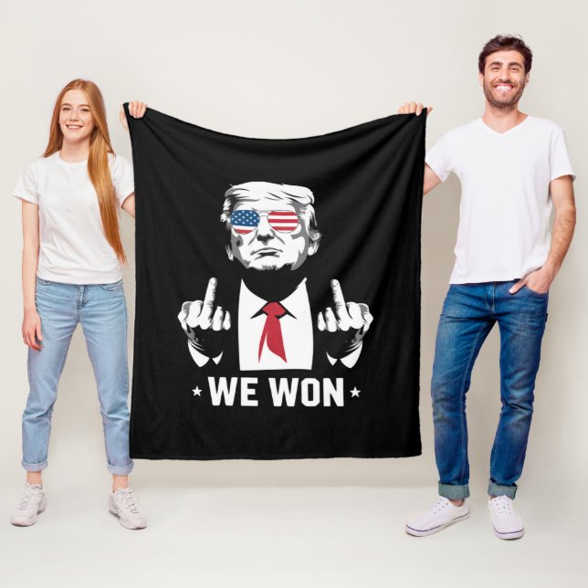 Vinnare Trump Vi Vann Invigning Dag 47:e  Fleecefilt (På plats)