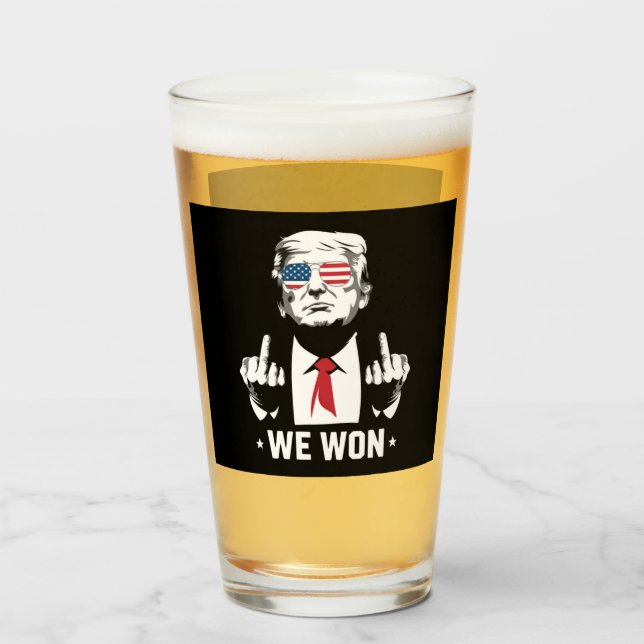 Vinnare Trump Vi Vann Invigningsdag 47:e  Glaskopp (Framsida fylld)