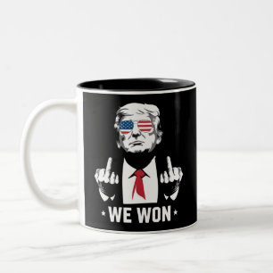 Vinnare Trump Vi Vann Invigningsdag 47:e Två-Tonad Mugg