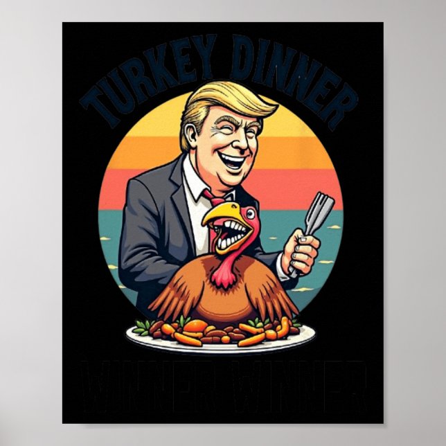 Vinnare Turkiet Dinner Donald Trump Funny Tha Poster (Framsidan)