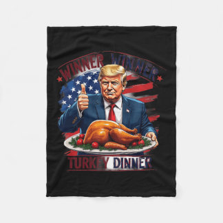 Vinnare, Turkiet, Dinner Funny Trump Thanksgivi Fleecefilt