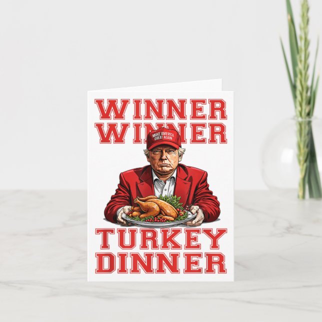 Vinnare Turkiet Dinner Trump Funny Thanksgivi Kort (Framsida)