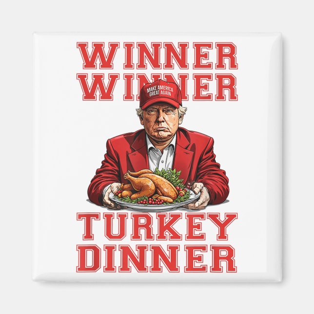Vinnare Turkiet Dinner Trump Funny Thanksgivi Magnet (Framsidan)