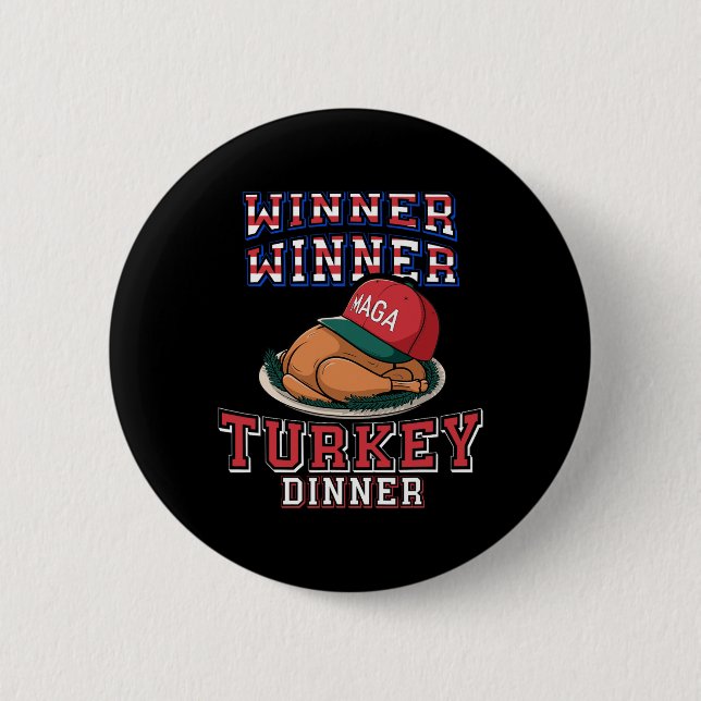 Vinnare, Turkiet, Thanksgiving Hum för innertrumma Knapp (Framsida)