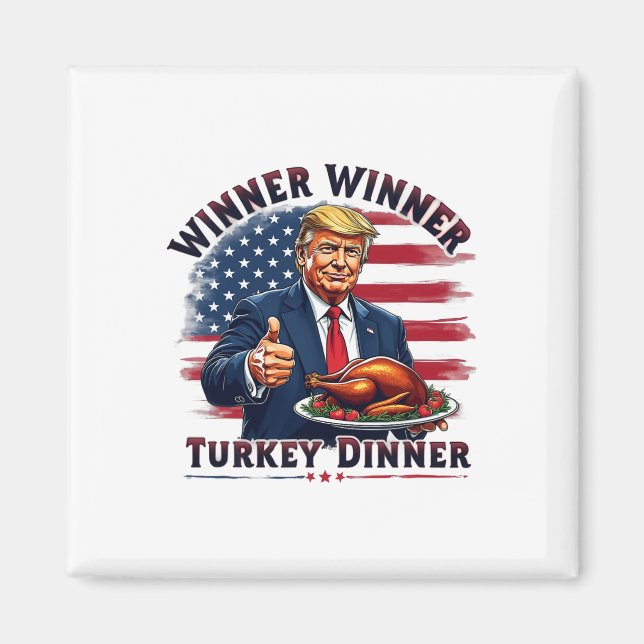 Vinnare, Turkiet, Thanksgiving Hum för innertrumma Magnet (Framsidan)