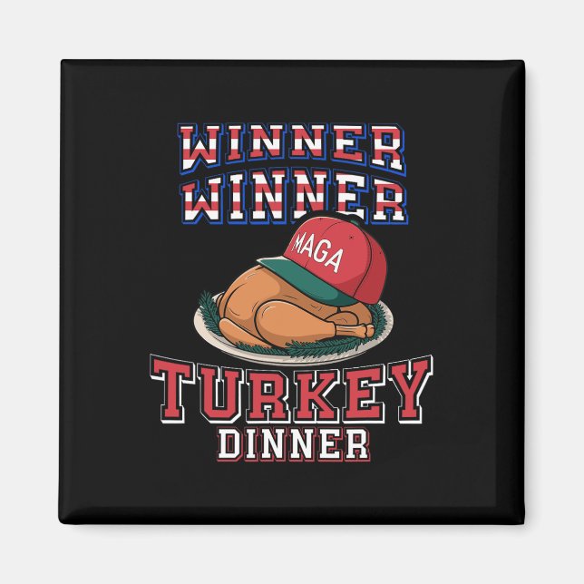 Vinnare, Turkiet, Thanksgiving Hum för innertrumma Magnet (Framsidan)