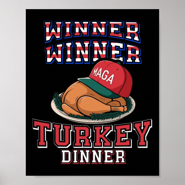 Vinnare, Turkiet, Thanksgiving Hum för innertrumma Poster (Framsidan)