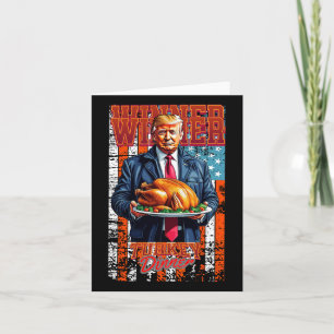 Vinnare Turkiska Thanksgivingen Tump på middagen Kort