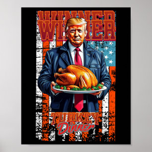 Vinnare Turkiska Thanksgivingen Tump på middagen Poster