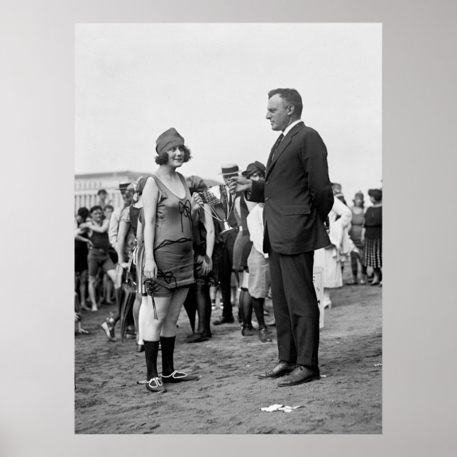 Vinnare vid Beach, 1920-talet Poster (Framsidan)