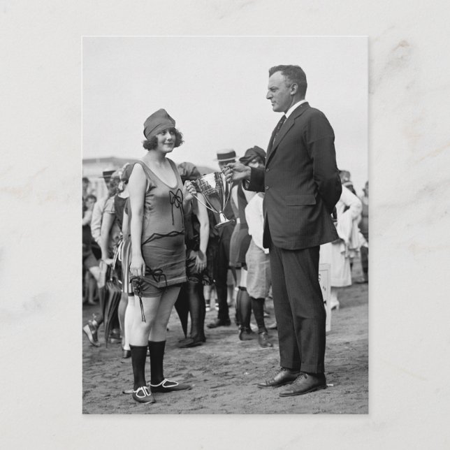 Vinnare vid Beach, 1920-talet Vykort (Framsida)