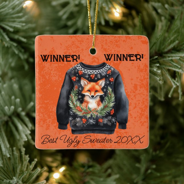 Vinnare! Vinnare! Bästa fuktiga sötare med 20 xx Julgransprydnad Keramik (Träd)