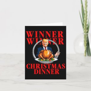 Vinnare Vinnare Juldag - dagsljdag Funny Trump Won Kort