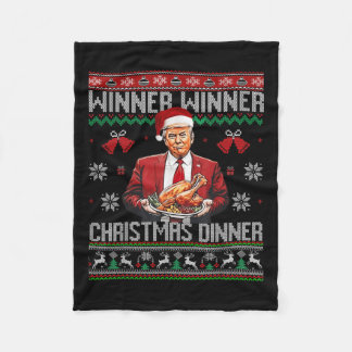 Vinnare Vinnare Juldagen Santa Trump Ugly Sw Fleecefilt