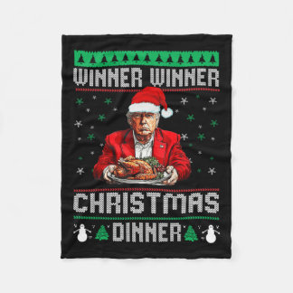 Vinnare Vinnare Juldagen Santa Trump Ugly Sw Fleecefilt