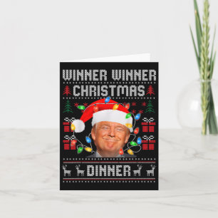 Vinnare Vinnare Juldagen Santa Trump Ugly Sw Kort