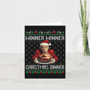 Vinnare Vinnare Juldagen Santa Trump Ugly Sw Kort