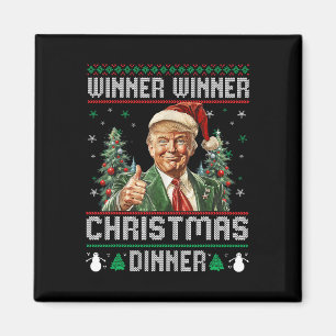 Vinnare Vinnare Juldagen Santa Trump Ugly Sw Magnet