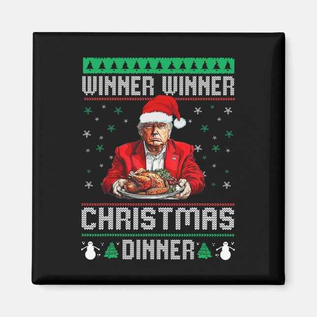 Vinnare Vinnare Juldagen Santa Trump Ugly Sw Magnet (Framsidan)