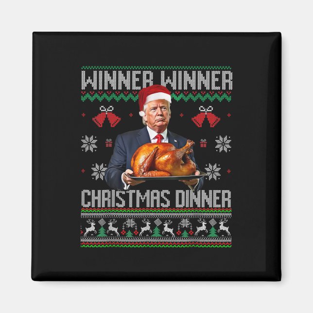 Vinnare Vinnare Juldagen Santa Trump Ugly Sw Magnet (Framsidan)