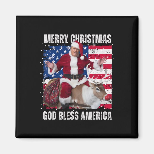Vinnare Vinnare Juldagen Santa Trump Ugly Sw Magnet (Framsidan)