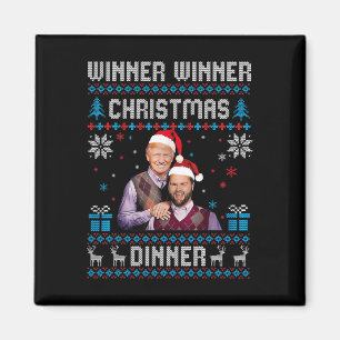Vinnare Vinnare Juldagen Santa Trump Ugly Sw Magnet