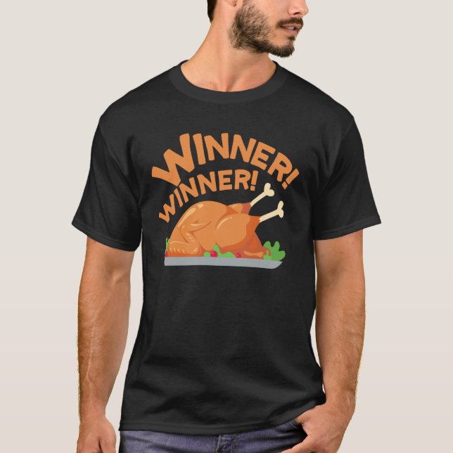 Vinnare Vinnare Kyckling Middag  2 T Shirt (Framsida)