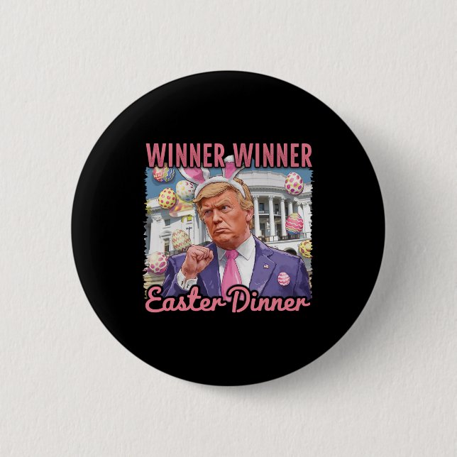 Vinnare Vinnare Påskmiddag President Trump Glad  Knapp (Framsida)