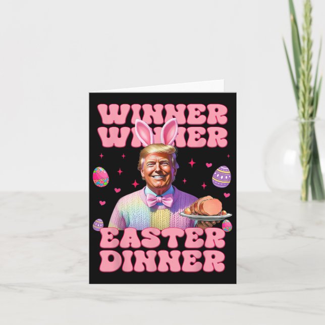 Vinnare Vinnare Påskmiddag President Trump Glad  Kort (Framsida)