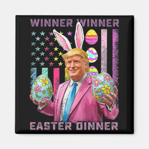 Vinnare Vinnare Påskmiddag Roligt Trump Glad Påsk Magnet