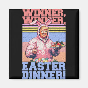 Vinnare Vinnare Påskmiddag Roligt Trump Kaninöron Magnet