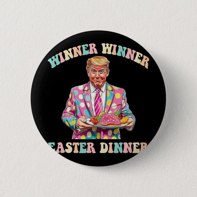 Vinnare Vinnare Påskmiddag, Trump Påsk  Knapp (Framsida)