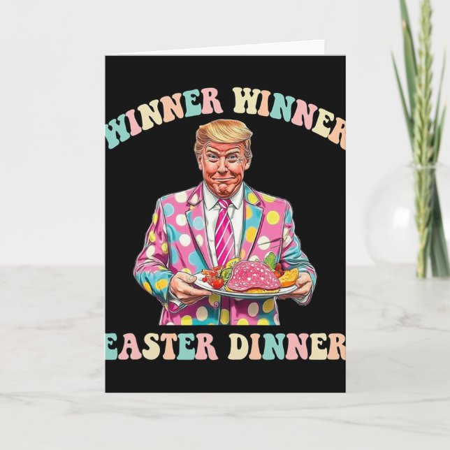 Vinnare Vinnare Påskmiddag, Trump Påsk  Kort (Framsida)