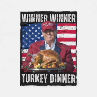 Vinnare Vinnare Turkdinner Humor Rolig Trump Än Fleecefilt