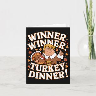 Vinnare Vinnare Turkisk Middag Roligt Trump Thanks Kort