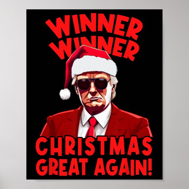Vinnare Vinnare Underbar igen Ljuny Santa Tr Poster (Framsidan)