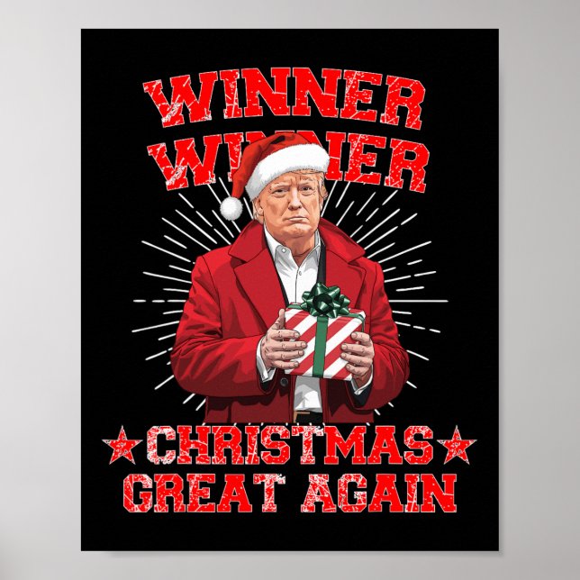 Vinnare Vinnares Underbara jul igen Trump Funny Hu Poster (Framsidan)