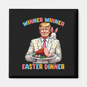 Vinnare Wiiner Påsk Middag Trump Påsk Roligt För Magnet